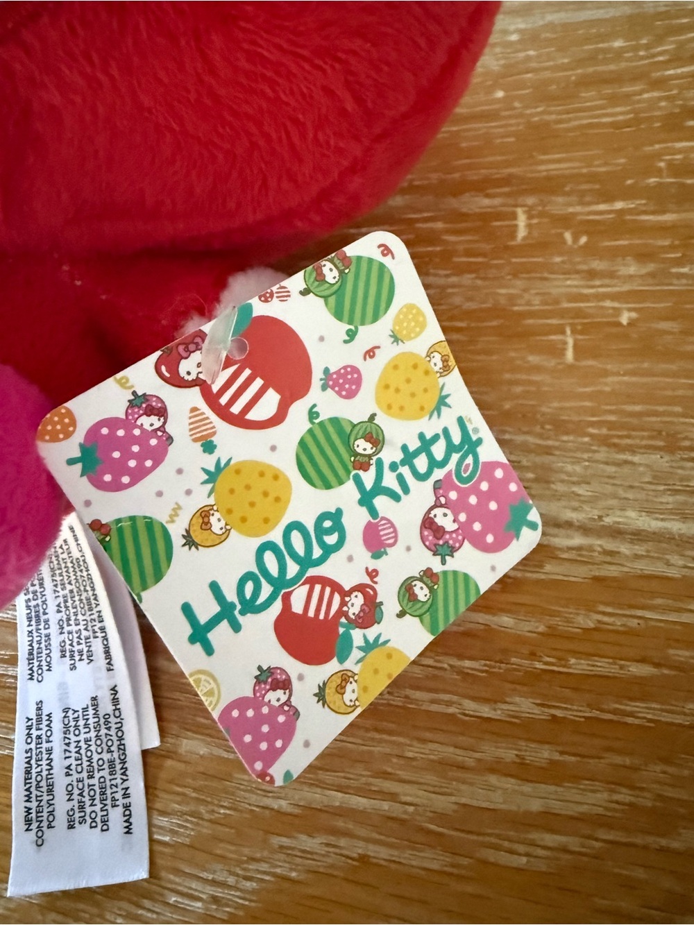 NWT Hello Kitty Red Apple Plush Toy - Picture 3 of 4